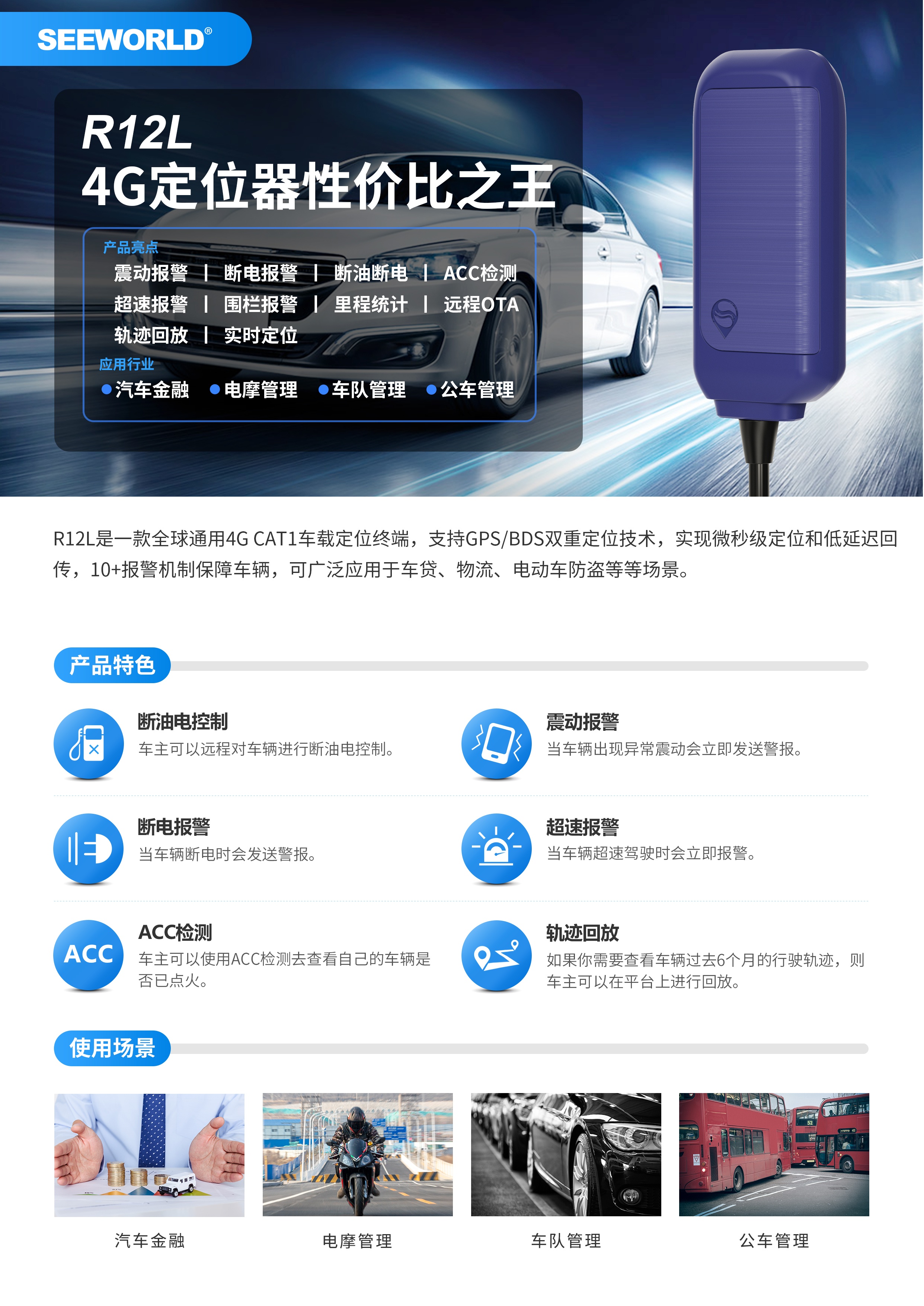 新品上市 | 全新外觀，多功能超高性價(jià)比的4G Cat1車載定位器！